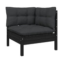 Solid Pinewood 9 Piece Garden Lounge Set With Cushions