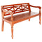 Solid Dark Brown Mahogany Wood Batavia Bench 136cm