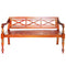 Solid Dark Brown Mahogany Wood Batavia Bench 136cm