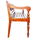 Solid Dark Brown Mahogany Wood Batavia Bench 136cm