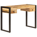 Solid Mango Wood Desk with 2 Drawers