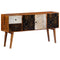 Solid Mango Wood Sideboard with Printed Pattern 130x30x70cm