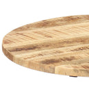 Solid Mango Wood and Cast Iron Adjustable Side Table