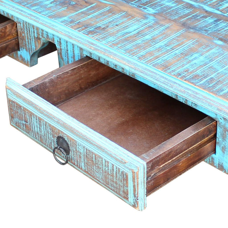 Solid Reclaimed Wood Desk with 2 Drawers