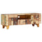 Solid Reclaimed Wood Hand Carved TV Cabinet 120x30x40cm