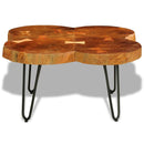 Solid Sheesham Wood Coffee Side Table 35 Cm 4 Trunks