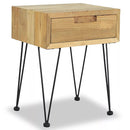 Solid Teak Bedside Cabinet 40x30x50cm