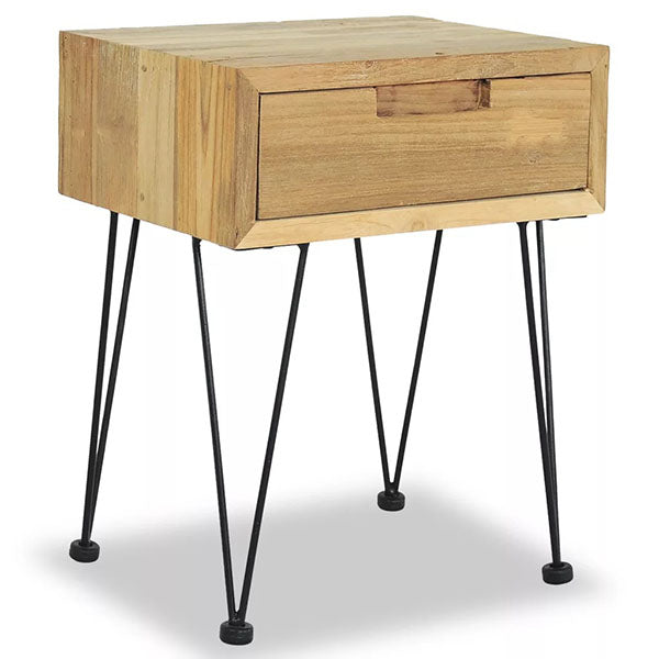 Solid Teak Bedside Cabinet 40x30x50cm