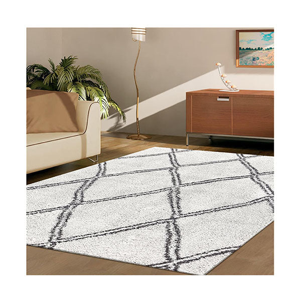 Sorento Shaggy Cream Hallway Runner Rug