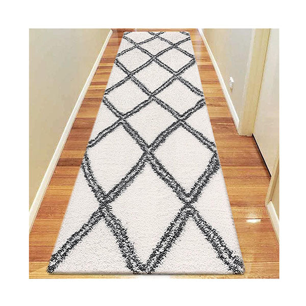 Sorento Shaggy Cream Hallway Runner Rug