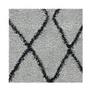 Sorento Shaggy Grey Hallway Runner Machine Knotted Rug