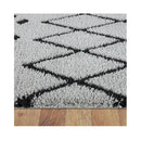 Sorento Shaggy Grey Hallway Runner Non Shedding Rug
