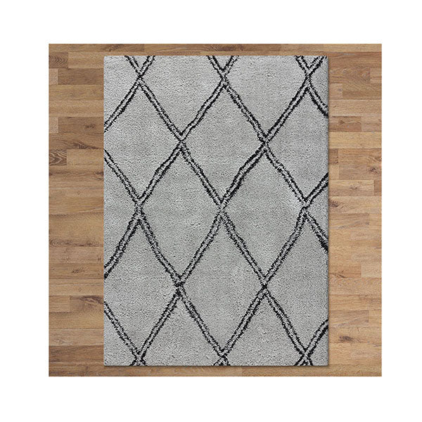 Sorento Shaggy Grey Hallway Runner Rug