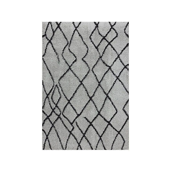 Sorento Shaggy Grey Machine Knotted Rug
