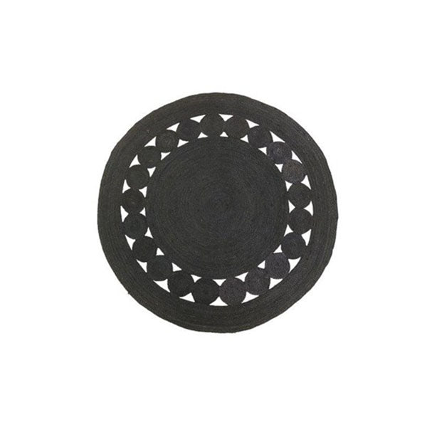 Speckle Rose Black Rug 240Rnd