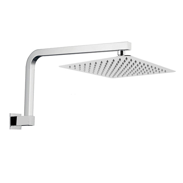Super Slim Shower Head Stainless Steel Square Chrome Swivel Shower Arm