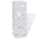 Square Umbrella Stand Storage Holder Steel 48.5 Cm - White