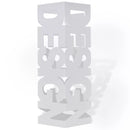 Square Umbrella Stand Storage Holder Steel 48.5 Cm - White