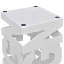 Square Umbrella Stand Storage Holder Steel 48.5 Cm - White