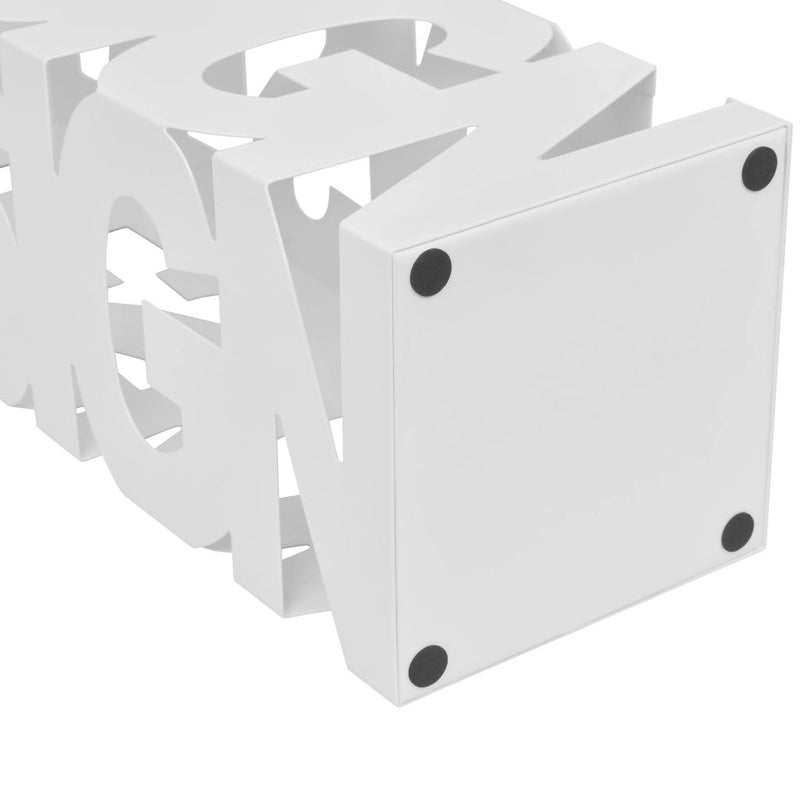Square Umbrella Stand Storage Holder Steel 48.5 Cm - White