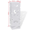 Square Umbrella Stand Storage Holder Steel 48.5 Cm - White
