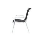 Stackable Garden Chairs 4 Pcs Steel And Textilene Black