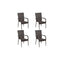 Stackable Outdoor Chairs 4 Pcs Brown Poly Rattan