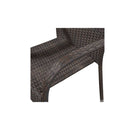 Stackable Outdoor Chairs 4 Pcs Brown Poly Rattan