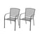 Stackable Garden Chairs 2 Pcs Steel Grey