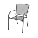Stackable Garden Chairs 2 Pcs Steel Grey