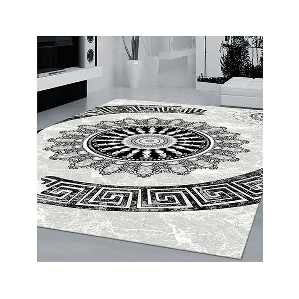Stain Resistant Boston Grey Hallway Runner Rug