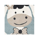Stain Resistant Kidszoo Blue Rug