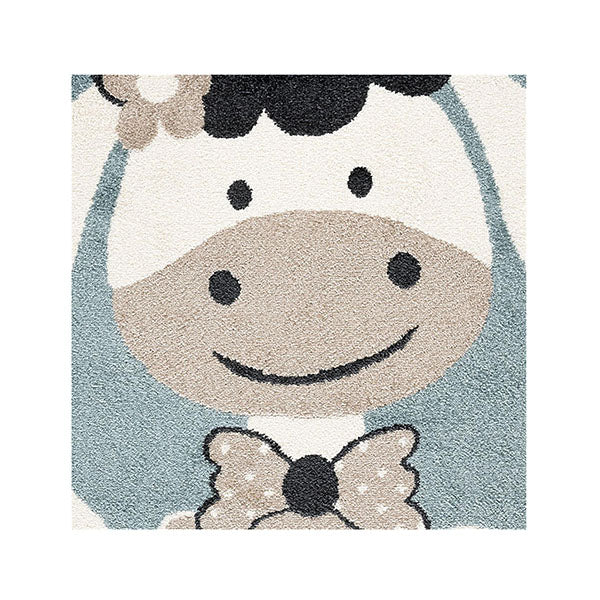 Stain Resistant Kidszoo Blue Rug