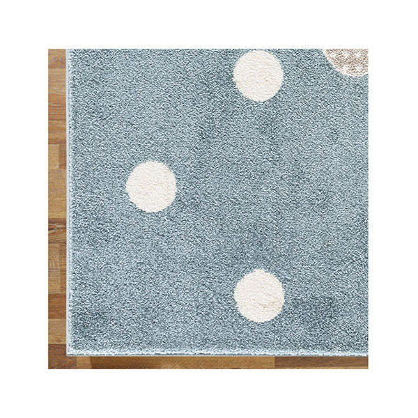 Stain Resistant Kidszoo Blue Rug
