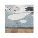 Stain Resistant Kidszoo Blue Rug