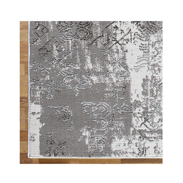 Stain Resistant Lotus Light Grey Rug
