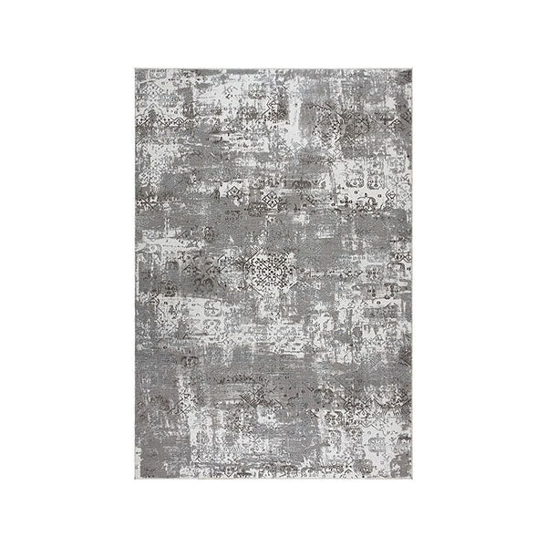 Stain Resistant Lotus Light Grey Rug