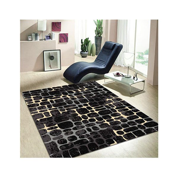 Stain Resistant Ruby Black Rug