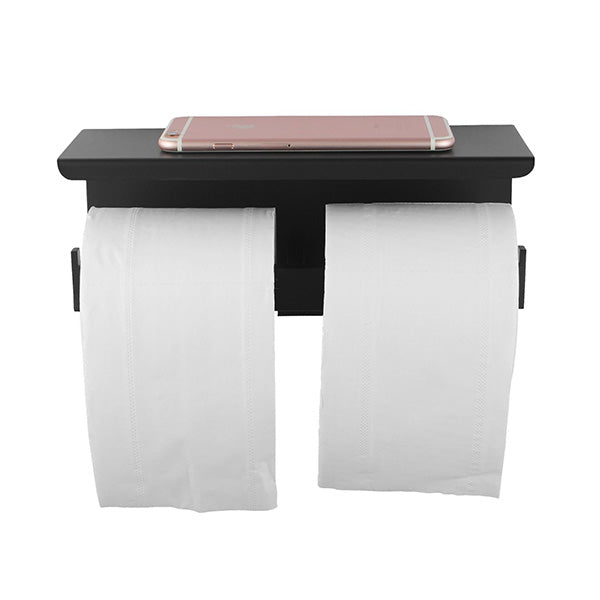 Double Toilet Paper Holder Rack Bathroom Tissue Roll Holder Storage