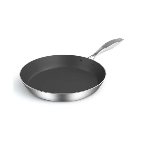 Stainless Steel 28Cm Frying Pan Induction Non Stick Interior