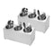 2X Stainless Steel Commercial Conical Utensils Cutlery Holder 3 Holes