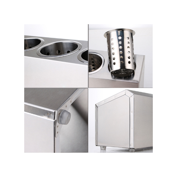 Stainless Steel Cutlery Holder With 3 Holes