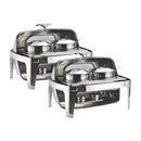 Stainless Steel Double Bowl Chafing Dish