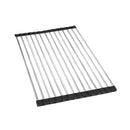 Stainless Steel Sink Kitchen Dish Drainer Foldable Drying Roll Up Rack