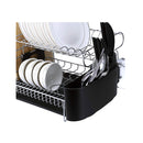 Stainless Steel Kitchen Dish Cup Plate Rack Drainer Tray Holder