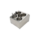 Stainless Steel Square Cutlery Holder With 4 Holes