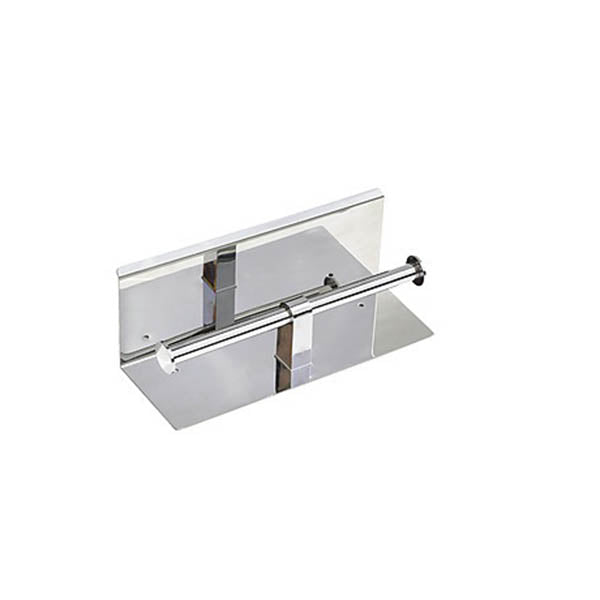 Stainless Steel Double Toilet Paper Holder Storage Shelf