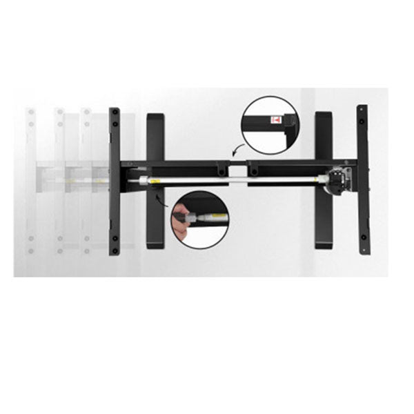 Standing Desk Adjustable Height Electric Motorized Black Frame Desk Top