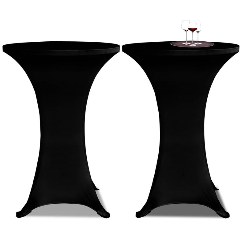 Standing Table Cover Stretch (2 Pcs) - Black