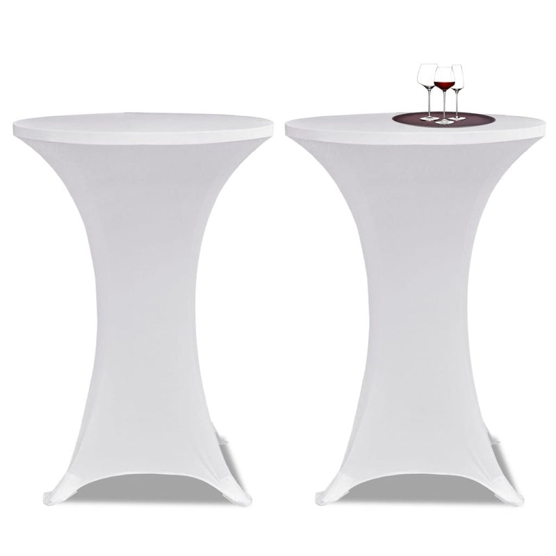 Standing Table Cover Stretch (2 Pcs) - White